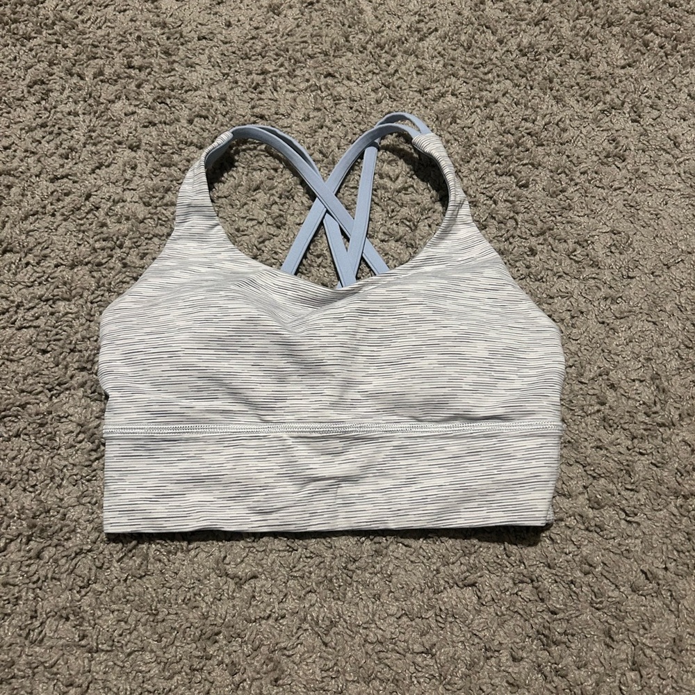 lululemon athletica Gray Sports Bra with Crisscross Back